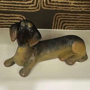 Kirklands Brown and Black Dachshund Figurine